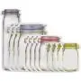 Reusable Mason Jar Zipper Bags, 12 pcs Food Storage Snack Sandwich Bag, Nuts Candy Cookies Airtight Seal Bag, Leak Proof Food Saver Bags for Kitchen Picnic Camping Organizer (Tallx1+Lx3+Mx4+Sx4) Reusable Mason Jar Zipper Bags, 12 pcs Food Storage Snack Sandwich Bag, Nuts Candy Cookies Airtight Seal Bag, Leak Proof Food Saver Bags for Kitchen Picnic Camping Organizer (Tallx1+Lx3+Mx4+Sx4)