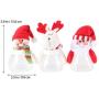 STOBOK 3pcs Christmas Jar Candy Food Storage Container Cookie Jar Xmas Tabletop Decor Goodie Bag Filler Party Favors Supplies