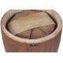Foviza Mini Wooden Barrel Canister Small Leaf Tea Can Box Coffee Bean Storage Box for Tea Leaf Flour Barrel Jar