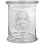 12 oz Clear Glass storage Herb Stash Jar and Lid with Storm Trooper Logo