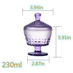Stained Glass Candy Cans European Retro Storage Jars Spice Jars Tea Cans Dried Fruit Jars Candy Cans (purple)