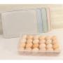 Covered Eggs Holder - Refrigerator Storage Container, 24 Egg Tray (Blue)