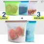 Silicone Bags Reusable Silicone Food Bag Reusable Sandwich Bags Reusable Ziplock Bags Silicone Storage Bags Silicon Containers Plastic Conteiner Freezer Gallon Size Zip Snack Lunch (Silicone bags-5)