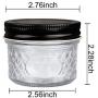 4 oz Glass Jars With Lids（Black）,Small Clear Canning Jars For Caviar,Herb,Jelly,Jams,Mini Wide Mouth Mason Jars Spice Jars For Kitchen Storage Preserving Food And Party Favors 40 Pack