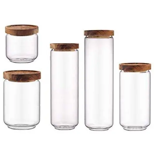 WANGLXST Lebensmittelbehälter, Aufbewahrungsglas, wiederverwendbar, luftdicht, Vintage, Perfekt für Ihre Küche, hält frische, langlebig, transparent