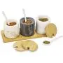 TNKML Ceramic Spice Jar Salt Can Sugar Bowl Kitchenware Spice Container With Spoon Ceramic Storage Tank Spice Jar TNKML Ceramic Spice Jar Salt Can Sugar Bowl Kitchenware Spice Container With Spoon Ceramic Storage Tank Spice Jar