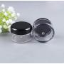 6PCS 10ml/15ml/20ml Different Sizes Combinations Clear Empty Refillable Plastic Bottle Cosmetic Container Holder Vial Jar Pot Sample Packing with Black Screw Lid for Cream Lotion Eyeshadow Lip Balm