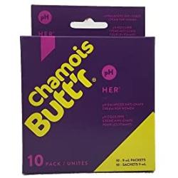 Chamois Buttr Her Anti-Chafe Cream, 10-Pack of 9mL Packets