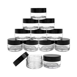 6PCS 30ml Airtight Acrylic Round Transparent Jars With Black Lids For Face Creams Make Up Cosmetics Lip Balms Samples Ointments Beauty Skin Care Products