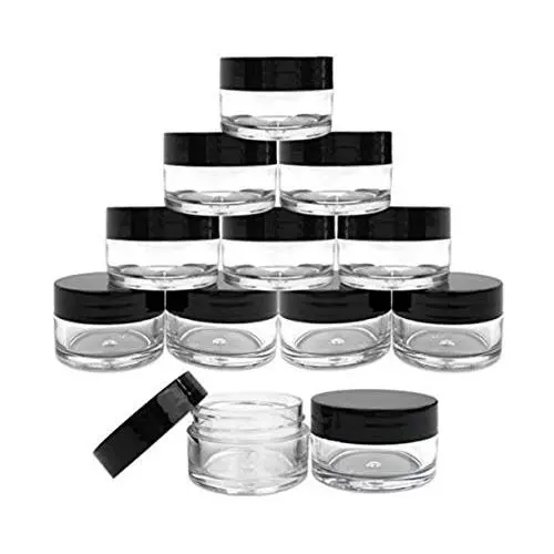 6PCS 30ml Airtight Acrylic Round Transparent Jars With Black Lids For Face Creams Make Up Cosmetics Lip Balms Samples Ointments Beauty Skin Care Products 6PCS 30ml Airtight Acrylic Round Transparent Jars With Black Lids For Face Creams Make Up Cosmetics Lip Balms Samples Ointments Beauty Skin Care Products