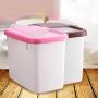 tlongtea65 10kg Rice Storage Box Grain Cereal Dispenser Kitchen Food Organizer Container Rice Barrel Fresh Anti-Insect and Anti-Mite Flip Coffee
