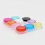 Feadem 60 Pieces 5g Cosmetic Container, Square Empty Cosmetic Pots Cosmetic Jars Travel Refillable Clear Plastic Makeup Containers Cosmetic Jars with for Creams/Powder/Mineral Make Up Cosmetic Bottles