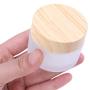 10PCS 5g 10g 15g 30g 50g Frosted Glass Jar Skin Care Eye Cream Jars Pot Refillable Bottle Cosmetic Container With Wood Grain Lid 