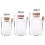 XISAOK Scrub Salt Bottle Sealed Jar Wooden Spoon Soft CorkFrosted Seal Bottle 200ml