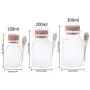 XISAOK Scrub Salt Bottle Sealed Jar Wooden Spoon Soft CorkFrosted Seal Bottle 200ml XISAOK Scrub Salt Bottle Sealed Jar Wooden Spoon Soft CorkFrosted Seal Bottle 200ml