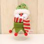xmke96 Round Fabric Doll Candy Jar Santa Snowman Candy Storage Box Jar Cookie Container Snowman