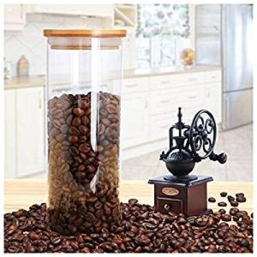 SIUONI Glass Sealed Cans Kitchen Storage Tanks Glass Tea Cans With Lid Borosilicate Glass Jars (650ML)