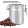 Zerone Stainless Steel Coffee Canister Food Storage Jar Tea Sugar Milk Powder Container(B 1312.5cm)