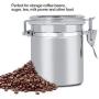 Coffee Container, Stainless Steel Coffee Tea Canister Food Storage Jar Storage Tea Sugar Milk Powder Container(1312.5cm)