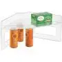 mDesign Plastic Kitchen Cabinet Lazy Susan Food Storage Organizer Raised Shelf Tray - 2 Tier, Pie-Shaped, 1/4 Wedge, Organize Soup Cans, Pasta, Tea, Coffee, Spices, Jars, Bottles - 4 Pack - Clear mDesign Plastic Kitchen Cabinet Lazy Susan Food Storage Organizer Raised Shelf Tray - 2 Tier, Pie-Shaped, 1/4 Wedge, Organize Soup Cans, Pasta, Tea, Coffee, Spices, Jars, Bottles - 4 Pack - Clear