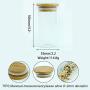 TOPJAR Glass Food Storage Containers with Bamboo Lids Set of Two Honey Glass Jars