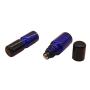 vipolish 3 PCS 50 ML 1.7 OZ Blue Glass Refillable Roll-On Bottles with Stainless Steel Roller Ball and Black Cap Essential Oil Container Perfume Cosmetic Sample Dispenser Roller Vials