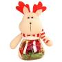 STOBOK Christmas Candy Jar Bottle Storage Desktop Caps Holder 3D Doll Container Kids Gift Home Food Xmas Decor Lovely Ornament, Elk Reindeer & Santa Style 2pcs