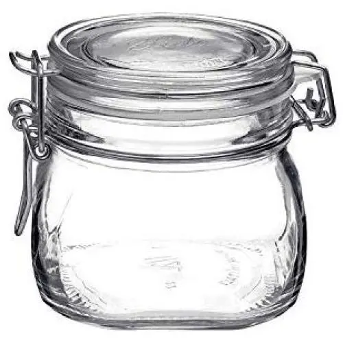 Bormioli Rocco Fido 17.5 Ounce Glass Storage Jars: Airtight Hinged Lid With Leak Proof Gasket, Wide Mouth Food Container - For Zero Waste Air Tight Preserving Jam, Spices, Coffee, Sugar & Herbs Bormioli Rocco Fido 17.5 Ounce Glass Storage Jars: Airtight Hinged Lid With Leak Proof Gasket, Wide Mouth Food Container - For Zero Waste Air Tight Preserving Jam, Spices, Coffee, Sugar & Herbs