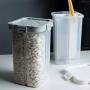 Storage Tank Creative Four-grid Kitchen Grain Food Storage Bottle Simple Large-capacity Plastic Sealed Tank Sealed Can Candy Jar Creative Candy Storage Cans With Lid Storage Tank Ornaments