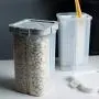 Kreative Staubsammler-Tank für Küchenvorräte – Große Kapazität, Plastikbehälter mit Verschluss, Candy Jar, kreative Süßwaren-Aufbewahrungstiegel mit Deckel, dekorativer Staubsammler-Tank