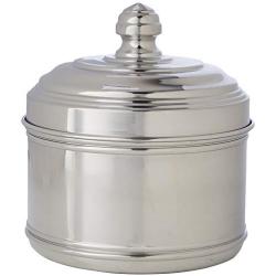 Italo Ottinetti Low Polished Aluminium Storage Canister 16 cm, Metallic, One Size