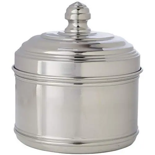 Italo Ottinetti Low Polished Aluminium Storage Canister 16 cm, Metallic, One Size Italo Ottinetti Low Polished Aluminium Storage Canister 16 cm, Metallic, One Size