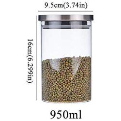 Borosilica Glass Jars With Stainless Steel Lid Home Storage Bottles Container Kitchen Spice Sealed Bulk Candy Mason Jar
