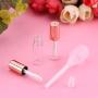Pangda 25 Pack 1.2 mL Empty Lip Gloss Tubes Containers, Clear Mini Refillable Lip Balm Bottles with Rubber Inserts and Transfer Pipettes for Lip Samples Travel Split Charging DIY Makeup (Rose Gold)