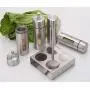 DUDDP Storage Spice lar set Spice Jar 4pieces/set, salt and pepper mill set Stainless-Steel Salt Pepper Shaker, seasoning Bottle Silver DUDDP Storage Spice lar set Spice Jar 4pieces/set, salt and pepper mill set Stainless-Steel Salt Pepper Shaker, seasoning Bottle Silver
