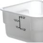 Carlisle 1073002 StorPlus Square Food Storage Box, Container Only, 2 Quart, White (Pack of 6)