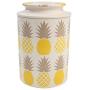 T&G Tutti Frutti Food Tea Coffee Storage Jar Grey Yellow in Pineapple Design