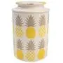 Bouteille de stockage pour aliments et boissons T&G Tutti Frutti, motif ananas, gris et jaune. Bouteille de stockage pour aliments et boissons T&G Tutti Frutti, motif ananas, gris et jaune.