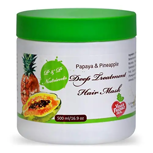 Papaya & Pineapple Hair Conditioning Mask | All-Natural Serum for Hair Growth, Dandruff Prevention, Dry & Damaged Hair Repair | Moisturizing, Thickening & Strengthening Deep Treatment Hair Conditioner Papaya & Pineapple Hair Conditioning Mask | All-Natural Serum for Hair Growth, Dandruff Prevention, Dry & Damaged Hair Repair | Moisturizing, Thickening & Strengthening Deep Treatment Hair Conditioner
