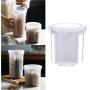 UPKOCH 2pcs Kitchen Food Containers Clear Airtight Dry Food Storage Organizer with Lids for Fridge Cabinet Baking Supplies Flour Size S