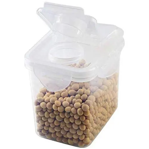 Ensemble de 4 Pots de Rangement pour Céréales HOMELUNY, Boîtes de Rangement en Plastique pour Bonbons, Biscuits, Riz, Sucre, Farine, Snacks, Garde les Aliments au Sec et Frais JP3018_850mL Ensemble de 4 Pots de Rangement pour Céréales HOMELUNY, Boîtes de Rangement en Plastique pour Bonbons, Biscuits, Riz, Sucre, Farine, Snacks, Garde les Aliments au Sec et Frais JP3018_850mL