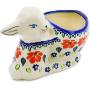 Polish Pottery 4?-inch Bunny Shaped Jar (Grecian Fields Theme) + Certificate of Authenticity