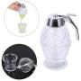 Honey Dispenser, 200 ML Acrylic Honey Syrup Dispenser Jar Container Cup Portable Juice Bee Storage Pot Shake Handshandle Juice Dispenser