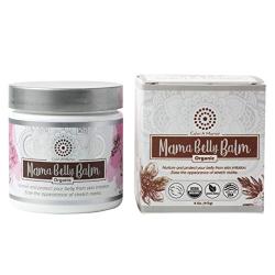 Organic Mama Belly Balm by Calm-A-Mama (4 oz.) - Stretch Mark Cream for Pregnancy - Prevents and Reduces Stretch Marks - Organic Belly Butter - Non-GMO
