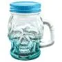 Ensemble de 12 verres à shot en bocaux en verre Mason avec couvercle et anse - Verres à shot à décor de crânes en sucre - Accessoires de fête originaux. Ensemble de 12 verres à shot en bocaux en verre Mason avec couvercle et anse - Verres à shot à décor de crânes en sucre - Accessoires de fête originaux.