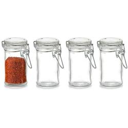 Zeller Spice Jars 4pcs. of Glass, 4.5 x 8.4 x 18 cm