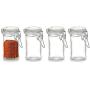 Zeller Spice Jars 4pcs. of Glass, 4.5 x 8.4 x 18 cm