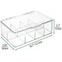 mDesign Stackable Plastic Tea Bag Holder Storage Bin Box for Kitchen Cabinets, Countertops, Pantry - Organizer Holds Beverage Bags, Cups, Pods, Packets, Condiment Accessories - 2 Pack - Clear