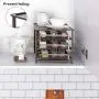 3 Tier Spice Storage Organizer for Pantry Kitchen Cabinet Countertop Holds 18 Jars with Drawers