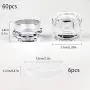 60pcs 5 Gram Clear Jars Plastic Jars Plastic Cosmetic Container Empty Cosmetic Sample Containers Transparent 5G/5ML Plastic Pot Jars for Make Up, Eye Shadow, Nails, Powder, Paint, Jewelry 60pcs 5 Gram Clear Jars Plastic Jars Plastic Cosmetic Container Empty Cosmetic Sample Containers Transparent 5G/5ML Plastic Pot Jars for Make Up, Eye Shadow, Nails, Powder, Paint, Jewelry